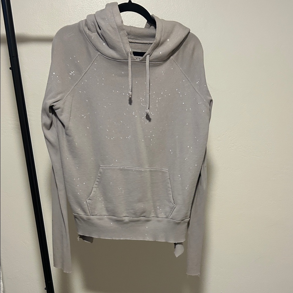Frank & Eileen Light Gray Hoodie with Subtle Sparkle Metal
